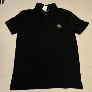 Abercrombie & Fitch Don't Sweat It Polo‎ Black Men's XS Moose Flower NWT